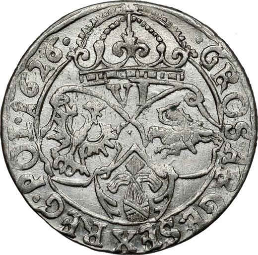Reverse 6 Groszy (Szostak) 1626 - Silver Coin Value - Poland, Sigismund III Vasa