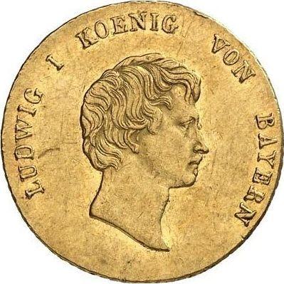 Аверс монеты - Дукат 1834 года - цена золотой монеты - Бавария, Людвиг I