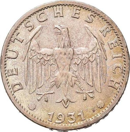 Anverso 3 Reichsmarks 1931 A - valor de la moneda de plata - Alemania, República de Weimar