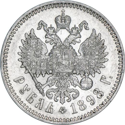 Reverso 1 rublo 1898 (*) - valor de la moneda de plata - Rusia, Nicolás II de Rusia 