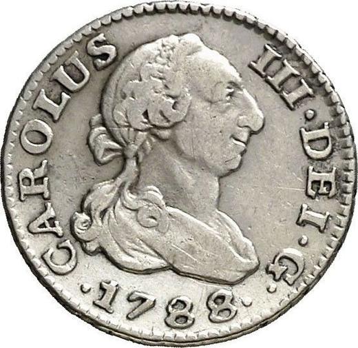 Obverse 1/2 Real 1788 M DV - Silver Coin Value - Spain, Charles III