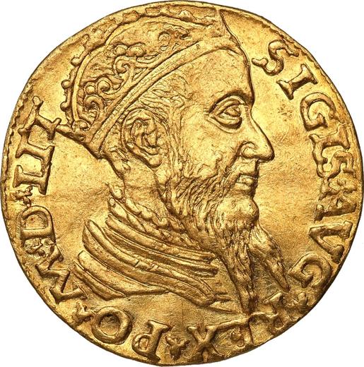 Аверс монеты - Дукат 1563 года "Литва" - цена золотой монеты - Польша, Сигизмунд II Август