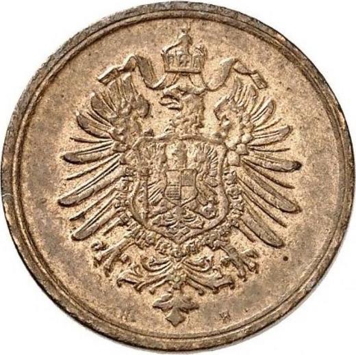 Реверс монеты - 1 пфенниг 1876 года H "Тип 1873-1889" - цена  монеты - Германия, Германская Империя