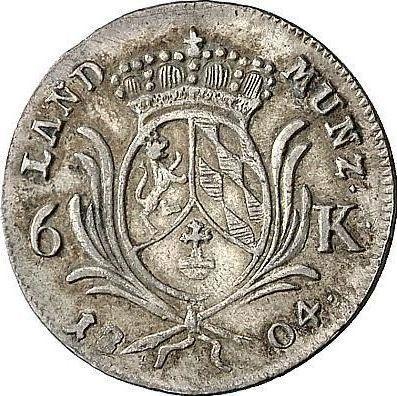 Rewers monety - 6 krajcarów 1804 "Typ 1799-1804" - cena srebrnej monety - Bawaria, Maksymilian I