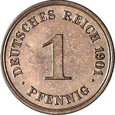 Аверс монеты - 1 пфенниг 1901 года G "Тип 1890-1916" - цена  монеты - Германия, Германская Империя