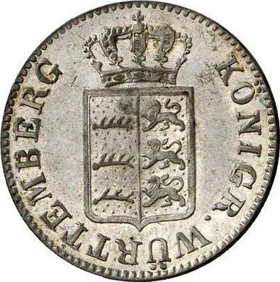 Anverso 3 kreuzers 1841 - valor de la moneda de plata - Wurtemberg, Guillermo I