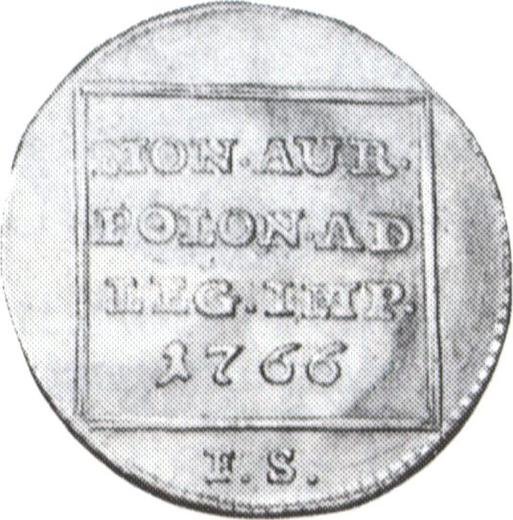 Rewers monety - Dukat 1766 FS "Portret" Kwadrat bez wieńca - cena złotej monety - Polska, Stanisław II August