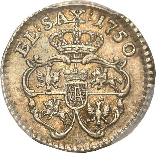 Реверс монеты - Шеляг 1750 года "Коронный" Чистое серебро - цена серебряной монеты - Польша, Август III