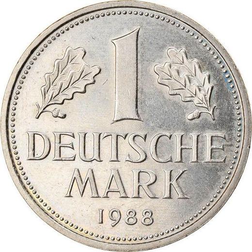 Obverse 1 Mark 1988 G -  Coin Value - Germany, FRG