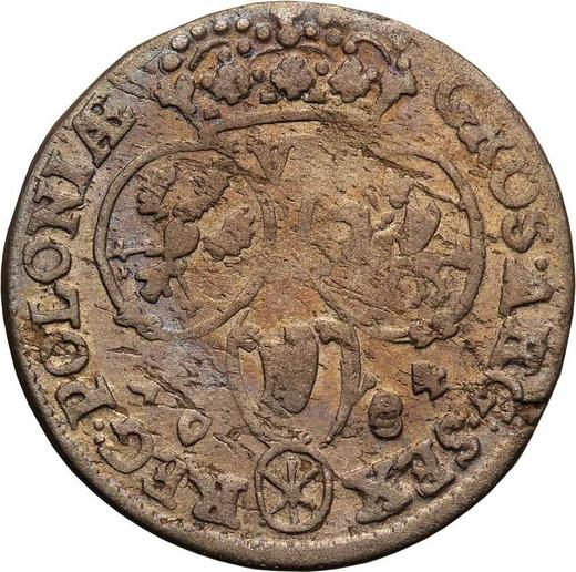 Реверс монеты - Шестак (6 грошей) 1684 года SVP "Тип 1677-1687" Щиты овальные - цена серебряной монеты - Польша, Ян III Собеский