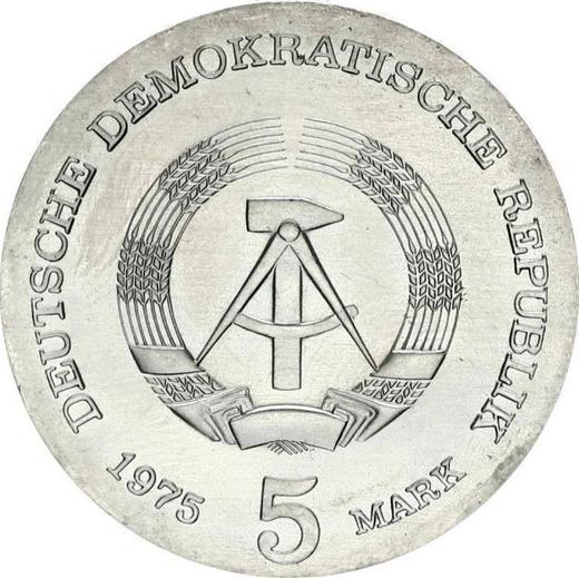 Reverso 5 marcos 1975 "Thomas Mann" - valor de la moneda  - Alemania, República Democrática Alemana (RDA)