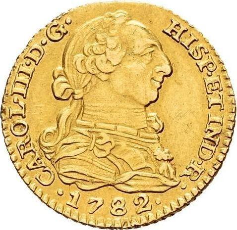 Аверс монеты - 1 эскудо 1782 года M JD - цена золотой монеты - Испания, Карл III