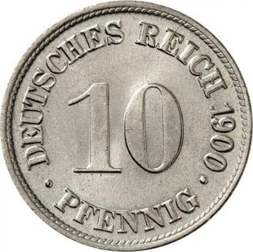 Аверс монеты - 10 пфеннигов 1900 года D "Тип 1890-1916" - цена  монеты - Германия, Германская Империя