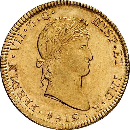 Аверс монеты - 4 эскудо 1819 года Mo JJ - цена золотой монеты - Мексика, Фердинанд VII