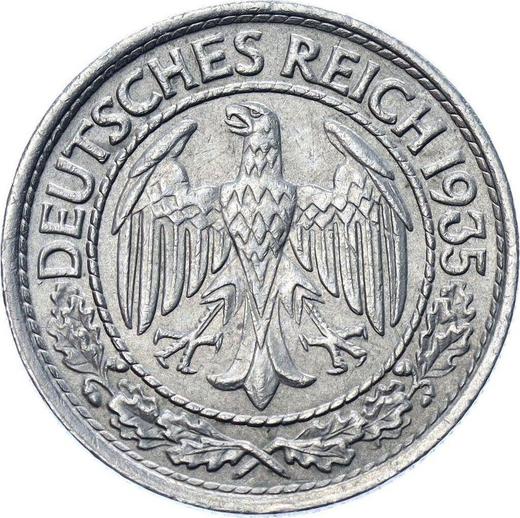 Аверс монеты - 50 рейхспфеннигов 1935 года A - цена  монеты - Германия, Bеймарская республика