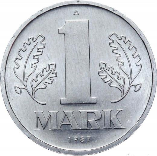 Anverso 1 marco 1987 A - valor de la moneda  - Alemania, República Democrática Alemana (RDA)