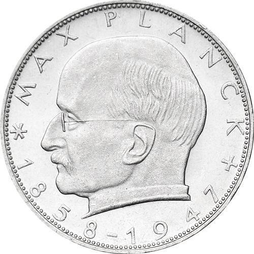 Аверс монеты - 2 марки 1965 года J "Планк" - цена  монеты - Германия, ФРГ
