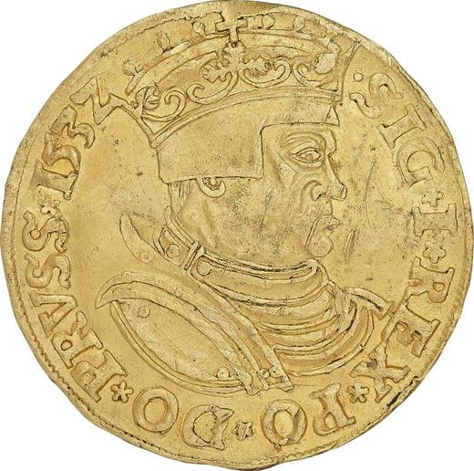 Awers monety - Dukat 1532 CS - cena złotej monety - Polska, Zygmunt I Stary
