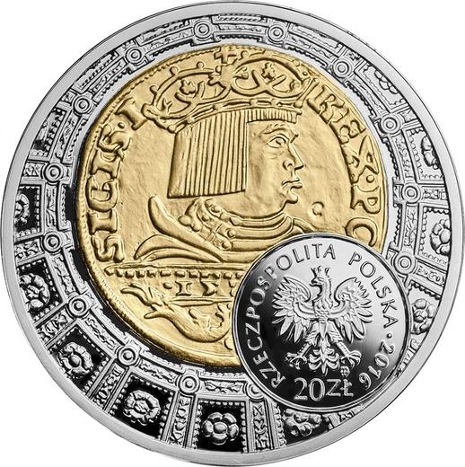 Obverse 20 Zlotych 2016 MW "The ducat of Sigismund the Elder" - Silver Coin Value - Poland, III Republic after denomination