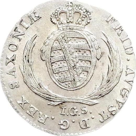 Аверс монеты - 1/24 талера 1816 года I.G.S. - цена серебряной монеты - Саксония-Альбертина, Фридрих Август I