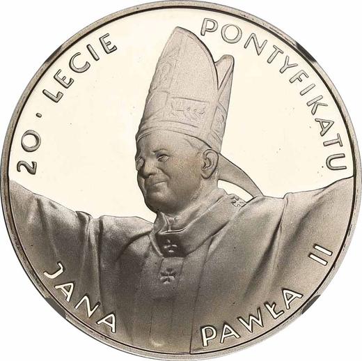 Reverso 10 eslotis 1998 MW EO "20 aniversario de la pontificación de Juan Pablo II" - valor de la moneda de plata - Polonia, República moderna