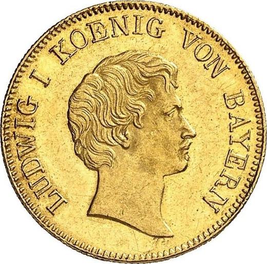 Аверс монеты - Дукат 1835 года - цена золотой монеты - Бавария, Людвиг I