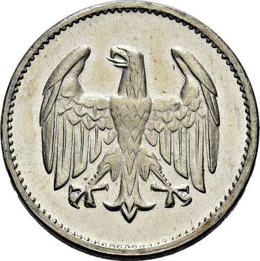 Аверс монеты - 1 марка 1924 года G "Тип 1924-1925" - цена серебряной монеты - Германия, Bеймарская республика