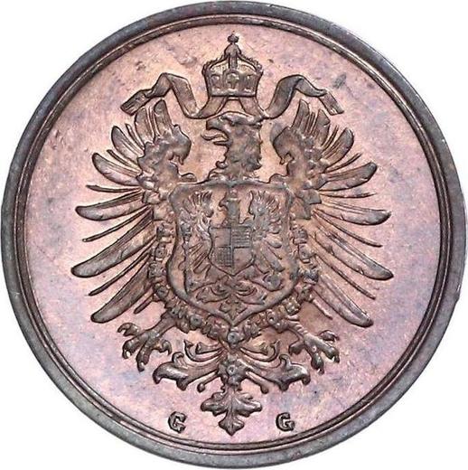 Reverso 1 Pfennig 1885 G "Tipo 1873-1889" - valor de la moneda  - Alemania, Imperio alemán