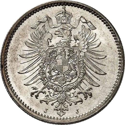 Rewers monety - 1 marka 1885 J "Typ 1873-1887" - cena srebrnej monety - Niemcy, Cesarstwo Niemieckie