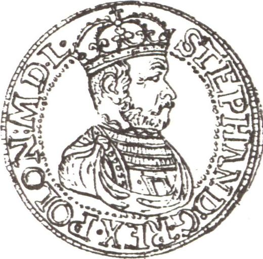 Аверс монеты - Полталера без года (1578-1586) - цена серебряной монеты - Польша, Стефан Баторий