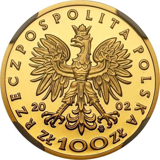 Anverso 100 eslotis 2002 MW "Casimiro III el Grande" - valor de la moneda de oro - Polonia, República moderna