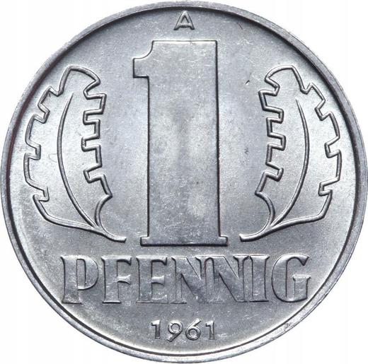 Anverso 1 Pfennig 1961 A - valor de la moneda  - Alemania, República Democrática Alemana (RDA)