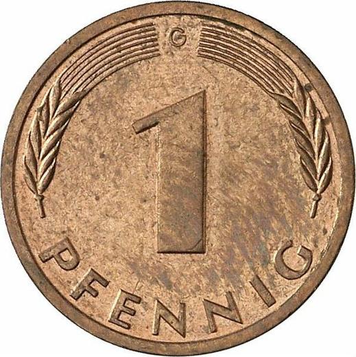 Аверс монеты - 1 пфенниг 1989 года G - цена  монеты - Германия, ФРГ