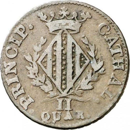 Revers 2 Cuartos 1814 "Katalonien" - Münze Wert - Spanien, Ferdinand VII