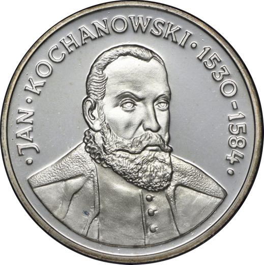 Reverso 100 eslotis 1980 MW "Jan Kochanowski" Plata - valor de la moneda de plata - Polonia, República Popular