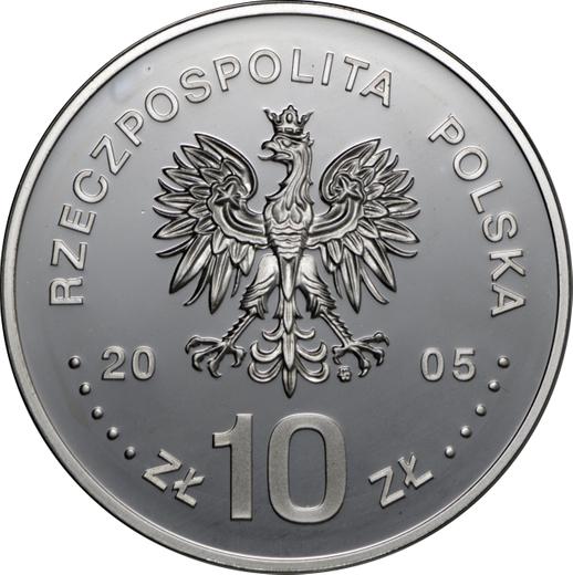 Anverso 10 eslotis 2005 MW ET "Estanislao Augusto Poniatowski" Retrato de medio cuerpo - valor de la moneda de plata - Polonia, República moderna