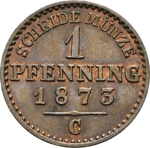 Реверс монеты - 1 пфенниг 1873 года C - цена  монеты - Пруссия, Вильгельм I