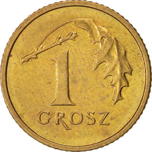 Reverse 1 Grosz 2001 MW -  Coin Value - Poland, III Republic after denomination