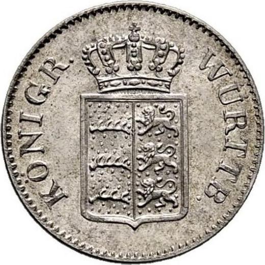 Anverso 3 kreuzers 1842 "Tipo 1842-1856" - valor de la moneda de plata - Wurtemberg, Guillermo I