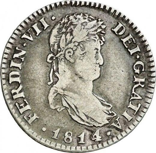 Аверс монеты - 1 реал 1814 года C SF "Тип 1811-1833" - цена серебряной монеты - Испания, Фердинанд VII