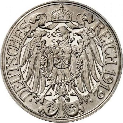 Reverso 25 Pfennige 1912 A "Tipo 1909-1912" - valor de la moneda  - Alemania, Imperio alemán