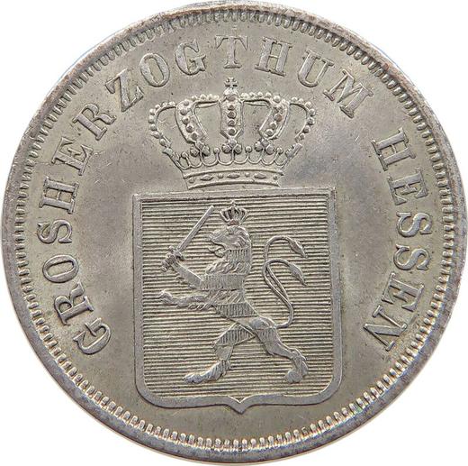 Аверс монеты - 6 крейцеров 1847 года - цена серебряной монеты - Гессен-Дармштадт, Людвиг II