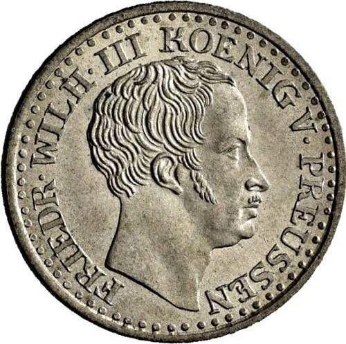 Anverso 1 Silber Groschen 1835 A - valor de la moneda de plata - Prusia, Federico Guillermo III