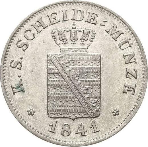 Аверс монеты - 2 новых гроша 1841 года G - цена серебряной монеты - Саксония-Альбертина, Фридрих Август II