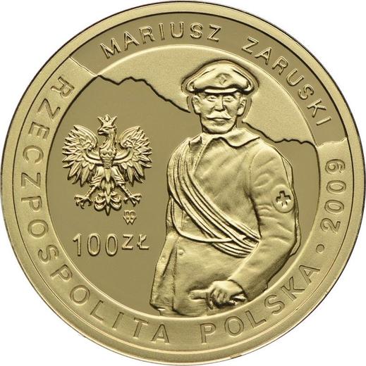 Anverso 100 eslotis 2009 MW KK "100 aniversario de la fundación del Servicio de Rescates de Tatra (TOPR)" - valor de la moneda de oro - Polonia, República moderna