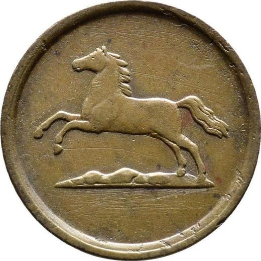 Аверс монеты - 1 пфенниг 1856 года B - цена  монеты - Брауншвейг-Вольфенбюттель, Вильгельм
