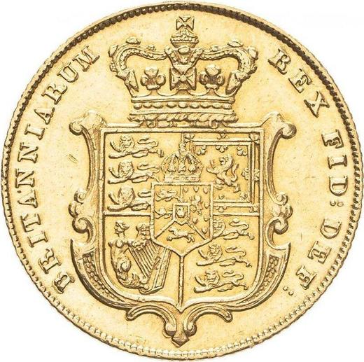 Реверс монеты - Соверен 1829 года - цена золотой монеты - Великобритания, Георг IV