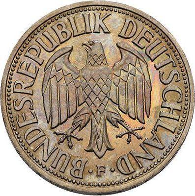 Реверс монеты - 1 марка 1955 года F - цена  монеты - Германия, ФРГ