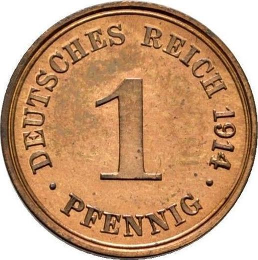 Anverso 1 Pfennig 1914 G "Tipo 1890-1916" - valor de la moneda  - Alemania, Imperio alemán