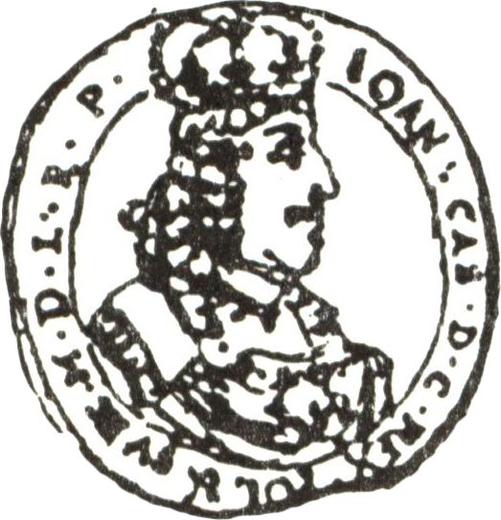 Awers monety - Dukat 1661 "Elbląg" - cena złotej monety - Polska, Jan II Kazimierz